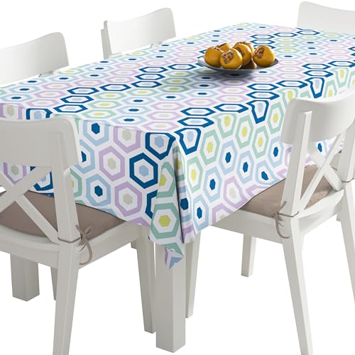 HEKO PANELS Tischdecke 140 x 300 cm Abwaschbar Tischtuch Gartentischdecke Fleckschutz Wasserabweisend Tafeldecke Geometrisches Muster von HEKO PANELS