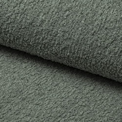 Heko Panels MUSTERSTÜCK Milano Stoff Meterware Bouclé Kuschelweich Premium Polsterstoff PES Teddystoff Möbelstoffe Dekostoffe Handwerken UV-beständig Milano Pistaziengrün Stoffprobe 10 x 10 cm von HEKO PANELS