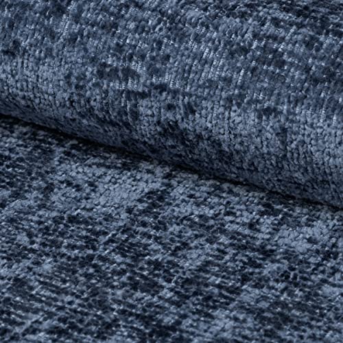 Heko Panels Polsterstoff Meterware Bouclé Optik Premium Stoff Aus PES Teddystoff Nähstoffe Möbelstoffe Dekostoffe Handwerken UV-beständig Wasserdicht Tenza Marineblau 2 Meter 143 x 200 cm von HEKO PANELS