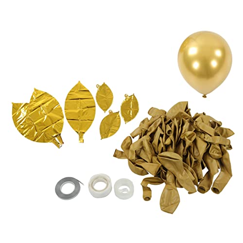 Ballon-Girlanden-Set, Wunderschönes Latex-Material, Langlebig, Breite Anwendung, Party-Luftballons Party, Hochzeit, Urlaub (Gold) von HELEVIA