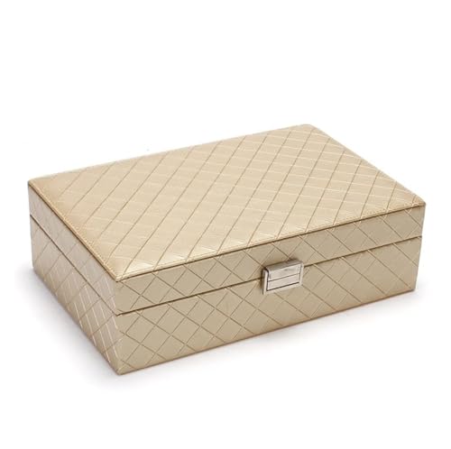 HELGN Schmuckschatullen Schmuckschatulle aus PU-Leder, Schmuckaufbewahrungsbox for Halsketten, Ringe, Ohrringe, exquisiter Schmuck-Organizer mit großer Kapazität for Hochzeiten Mutter von HELGN