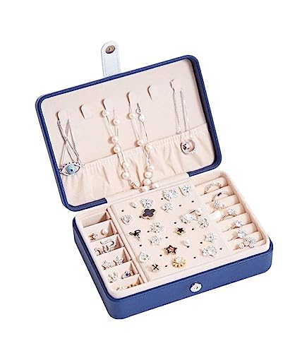 HELGN Schmuckschatullen Tragbarer Schmuck-Display-Speicher-Organizer aus Leder for Ringe, Ohrringe, Halsketten, Schmuck Mutter von HELGN