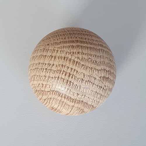 HELLUX Holzkugel 60 mm ohne Loch | Kleine Holzkugeln zum Basteln und Bemalen | Holz Kugel Natürliche | Bastelkugel aus Eichenholz für DIY-Projekte – Kunst- und Bastelbedarf (1 Stück) von HELLUX