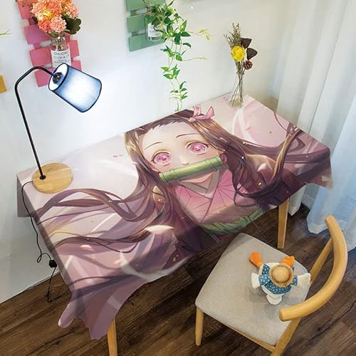 Japanischer Anime Staubsichere Tischdecke waschbarer Studentenwohnheim Couchtisch Tischdecke (Farbe : Keqt-03, Size : 200x140CM) von HELVES