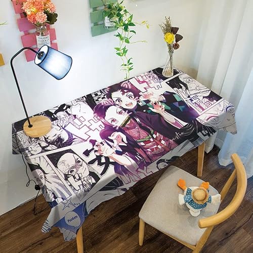 Japanischer Anime Staubsichere Tischdecke waschbarer Studentenwohnheim Couchtisch Tischdecke (Farbe : Keqt-08, Size : 80X120CM) von HELVES