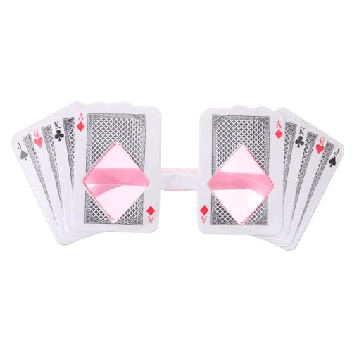 HEMOTON 1 Paar lustige Brille Poker Brillenstütze Kostüm Zubehör Karte lustige schnapsgläser witzige Brillen Funny Glasses hochstihl Festival-Party-Brille Party Brillengestelle Plastik von HEMOTON