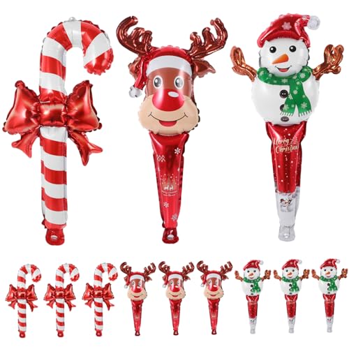 HEMOTON 1 Satz Ballon aus Aluminiumfolie Konfetti Weihnachtsballon Handballons Blase weihnachts luftballons christmas balloon weihnachtliche Tischdekoration Folienballon-Ornament rot von HEMOTON