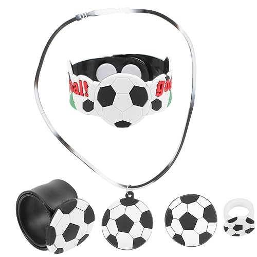 HEMOTON 1 Satz Fußball-party- Sportlich Junge Schwebender Fußball Bot Matschig Jersey Fußballpreise Zappeln Armbänder Einhandzwinge Lustige Fußball-halskette Pvc von HEMOTON