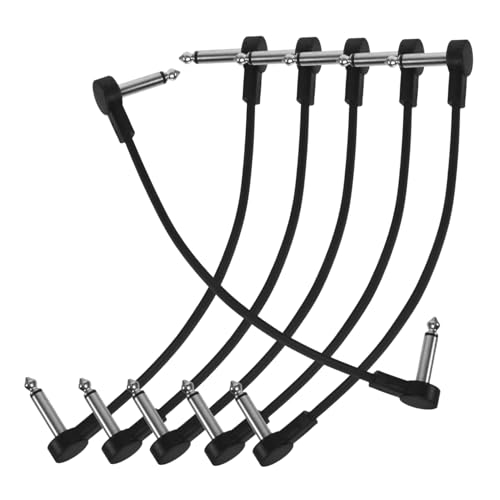 HEMOTON 1 Satz Gitarrenkabel Patchkabel Für Gitarrenpedale Pedal-patchkabel Gitarrenpedalkabel Kabel Für Elektrische Gitarre Patch-kabel Effektorlinie Black Sauerstofffreies Kupfer 6st von HEMOTON