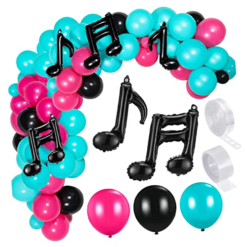 HEMOTON 1 Satz Noten-Ballon-Set party ballons partyballons Latexballons-Set Aluminiumfolienballons Set Party-Layout-Ballons Luftballons für Geburtstagsfeiern zum Thema Musik Emulsion von HEMOTON