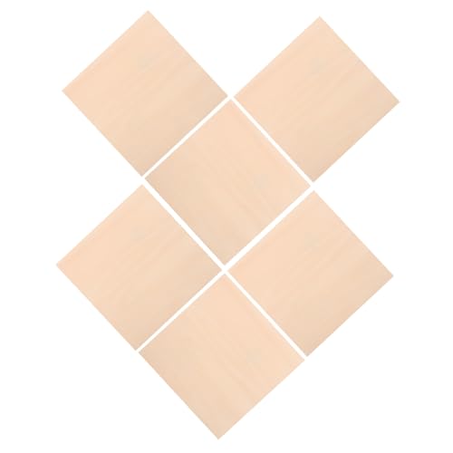 HEMOTON 1 Satz Planke Handwerk Holzplatten Bastelmaterial Holzplatten Unbehandelte Holzplatten Mehrschichtplatten Getränkeuntersetzer Aus Holz Leere Holzschilder Hölzern Beige 6st von HEMOTON