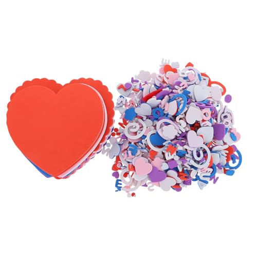 HEMOTON 1 Set Love Bubble Sticker Nagelsticker Wohndeko Herz Bastelsticker Bastelsticker Zum Valentinstag Valentinstag Herzsticker Selbstklebende Herzsticker Schaumstoff von HEMOTON