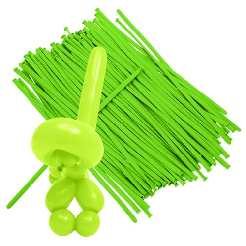 HEMOTON 100Pcs Dekoration aus Ballongeflecht luftballons hochzeitsdekoration party dekoration Ballonkunst kinderparty Spaß Blase Party-Latexballons Streifen-Modellierballons Emulsion Green von HEMOTON