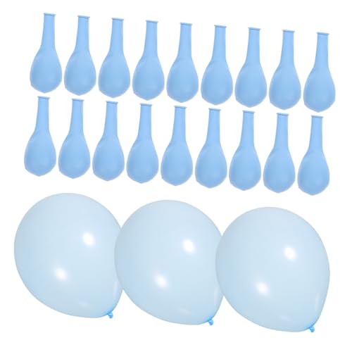 HEMOTON 100Pcs Luftballons für Geburtstagsfeiern Ballons für Ballontiere Geburtstagsballons Bogen event party Hochzeitsballon-Set Dekorationen für Hochzeitsballons Emulsion Sky-blue von HEMOTON