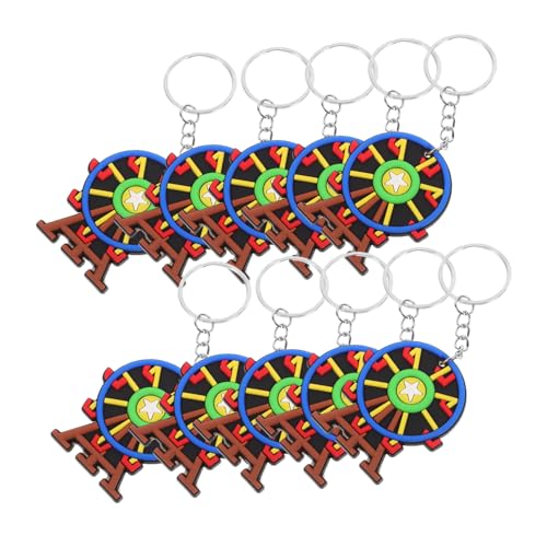 HEMOTON 12St Riesenrad-Schlüsselanhänger Kirsche Schlüsselanhänger Rucksack Schlüsselanhänger Auto mitgebsel kindergeburtstage paket Cartoon -Schlüsselbund Zirkus Schlüsselanhänger PVC von HEMOTON