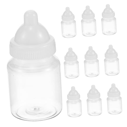 HEMOTON 12er Boxen Süßigkeiten Box Babyflasche Pralinen Plätzchen Gefälligkeiten Für Die Babyparty Flaschenspiel Für Die Babyparty Für Die Babyparty Weiß Plastik von HEMOTON