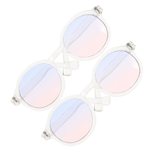 HEMOTON 2 Paar Mini-Brille Mini-Puppen-Brille Verkleidet Brille Mini-Brillen-Dekor Brille für Sonnenbrille Gläser dekorative Glasdekore Puppenbrillenverzierungen Plastik von HEMOTON