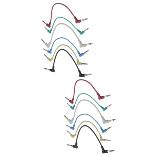 HEMOTON 2 Sätze Ellenbogen-patchkabel E-gitarren-effekte Effektpedalkabel Für Instrumente Gitarrenzubehör Ersatzkabel Für Gitarreneffekte Stoßverbinder Gitarren-patchkabel 6 Stück * 2 von HEMOTON