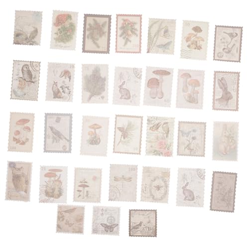 HEMOTON 2 Sätze Vintage Stempelaufkleber Aufkleber aus Karton Bastelaufkleber Scrapbooking Sticker Scrapbook Stickers Sammelalbum Kalender Aufkleber aus Papier selber Machen DIY-Aufkleber von HEMOTON