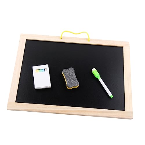 HEMOTON 2 Sets Kleine Tafel Kreidetafel Whiteboard Whiteboard Zeichenbrett Kreidetafel Kreide Staffelei Lerntafel Hängetafel Holz von HEMOTON