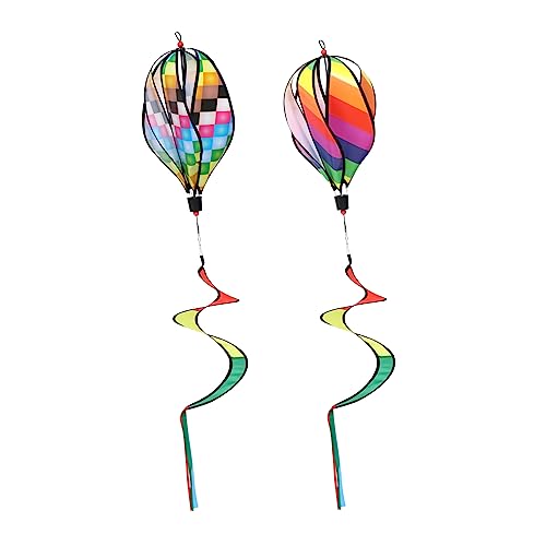 HEMOTON 2 Stk Heißluft ballon Windst reifen Ballonbogen-Clips blaue Luftballons Ballonclips Zahlenballon partyknaller sommerdeko Partydekorationen Regenbogen-Heißluftballons Stoff von HEMOTON