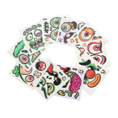 HEMOTON 20 Blätter Halloween- -Aufkleber Halloween Aufkleber Halloween Sticker Halloween-Dekorationen Halloween Leckereien Abziehbilder Kürbis Handwerk Aufkleber Kürbisaufkleber PVC von HEMOTON