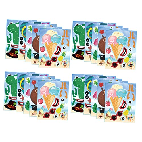 HEMOTON 20 Stück Hawaii Aufkleber Deko Reise Reiseaufkleber Anhänger Party Fensteraufkleber Partyaufkleber Bonbontütenaufkleber Decal Sticker 80G Beschichtetes Papier Papier von HEMOTON