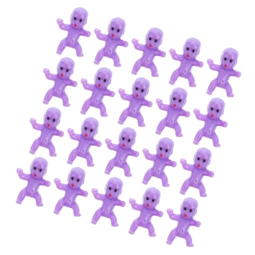 HEMOTON 20 Stück Mini- -Eiswürfel Mini-Babys zur Dekoration Babyschwamm Babyparty-Spiel kuchendekoration geburtstagsdekoration kleine Babyfiguren entzückende Plastikbabys Violett von HEMOTON