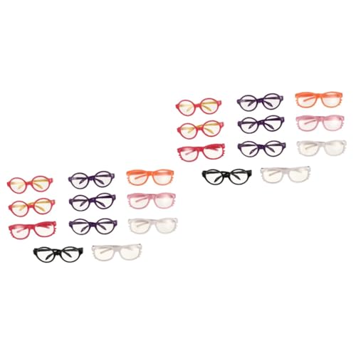 HEMOTON 22 STK Puppenbrille Usa-Brille Puppe Sonnenbrille Mini-babypuppen Puppe Brillen Spielzeug Lesebrille Für Puppen Mini-Puppen Puppensonnenbrille Schwarz Mini-Spielzeug Plastik von HEMOTON