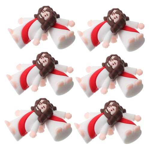 HEMOTON 24st Jesus-statue Als Veranstaltungsort Netzschutz Großes Kessel-halloween- -stativ Mini-led-lichthalter Mini -licht Res Kernstück Miniaturlichter Rot Pvc von HEMOTON