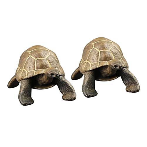 HEMOTON 2St simulierte Schildkröte tierfiguren für Kinder Tier Figuren Schildkrötengarten-Statue Meeresspielzeug Spielzeuge Modelle Kinderspielzeug Schildkrötenfiguren aus Kunststoff fest von HEMOTON