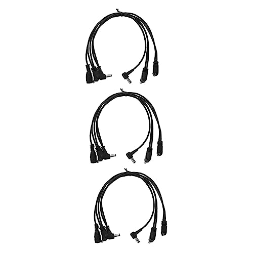 HEMOTON 3 Stk Effekt Netzkabel gitarrenkabel guitar cable Pedal-Patchkabel Effektor-Verbindungskabel gitarre effektor versorgung Gitarreneffektkabel Sauerstofffreies Kupfer Black von HEMOTON