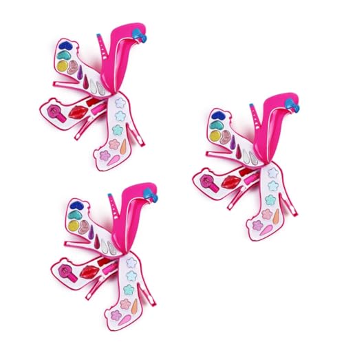 HEMOTON 3-Teiliges Set Kosmetiktasche für Mädchen Make-up-Puppenkopf für Mädchen kinderschminktische Kinder schminkset Kids Makeup Set for Girls Zubehör Spielzeugset Make-up-Box einstellen von HEMOTON