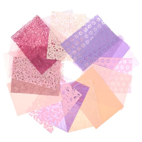 HEMOTON 30 Blätter kreativpapier scrapbook paper Papierdekoration Papierhandwerk DIY Material kraft paper sammelalbum DIY papier Scrapbook-Hintergrundpapier Bastelpapier Bastelbedarf Rosa von HEMOTON