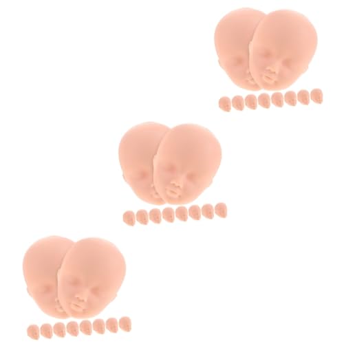 HEMOTON 30 STK Puppenkopf Anziehen Gefüllter Puppenkopf Puppenteil Puppenkopf Schlüsselanhänger Spielzeug-DIY-Teile Augenlid DIY Kopf Kleines Deko-Accessoire Bjd-Make-up-Puppe Mini Plastik von HEMOTON