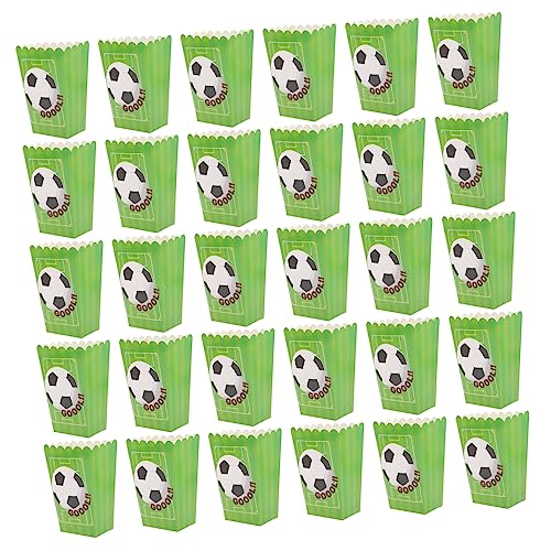 HEMOTON 30 Stück Popcorn-Boxen Papiertüten Popcorn-Becher Fußball-Popcorn-Eimer Papier-Popcorn-Boxen Popcorn-Schalen Popcorn-Halter Snack-Behälter Popcorn-Tüten Für Partys von HEMOTON