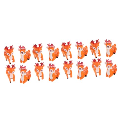 HEMOTON 4 Sätze Mikro-landschaftsverzierung Miniaturen Desktop-tierdekor Figuren Hirsch Cupcake Topper Tischdekoration Reh Hirsch Gnom Bausatz Pvc 4 Stück * 4 von HEMOTON