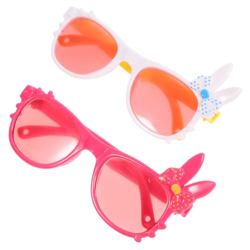 HEMOTON 4 Stück Puppenbrille Kleine Aus Kunststoff Puppe Brille Requisiten Lustige Brillenspielzeuge Puppe Requisiten Mini - brillenmodelle Plastik von HEMOTON