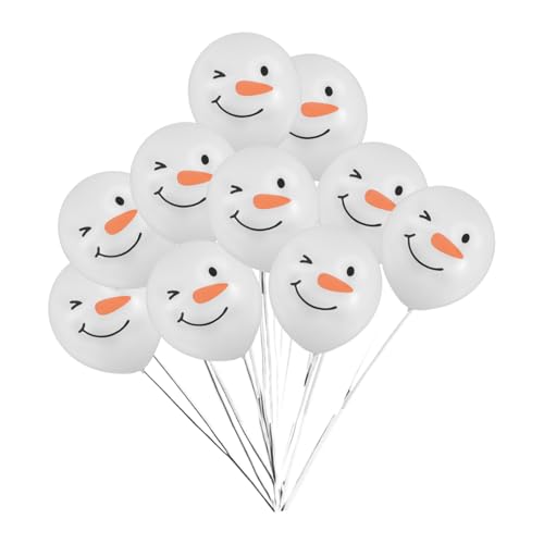 HEMOTON 50 Stück Schneemann-ballon Weihnachtsballons Schneeflockenballons Schneeballon Ballonbogen Fallen Weihnachtsfeier Luftballons Winterliche Partydekorationen Winterballons Emulsion von HEMOTON