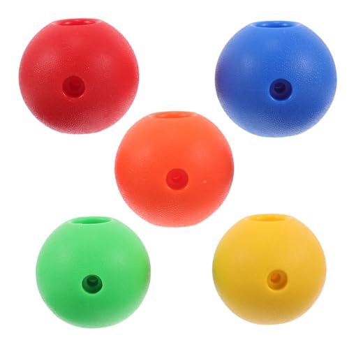 HEMOTON 5st Kinderkletterseil Zum Fangen des Balls Shaker Musikinstrumente Angelstoppperle Stopperperlen Angeln Große Holzperlen Hundespielzeug Zur Bereicherung Für Große Hunde Plastik von HEMOTON