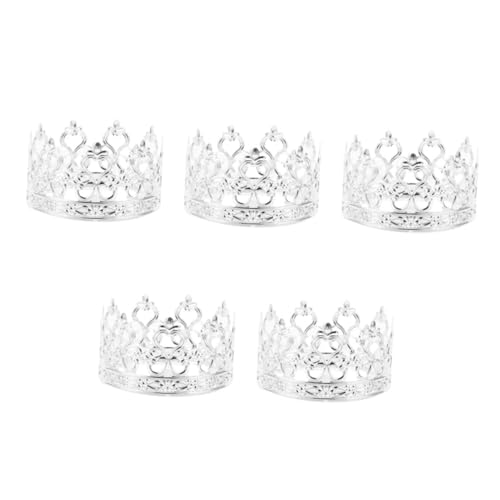 HEMOTON 5st Kronenkuchen Dekorieren Kronenschmuck Gold-tiara-kuchenaufsatz Mama Geburtstag Dekoration Kronen Für Blumensträuße -blumenkrone Kuchen-krone-topper Eisenblech Silver von HEMOTON