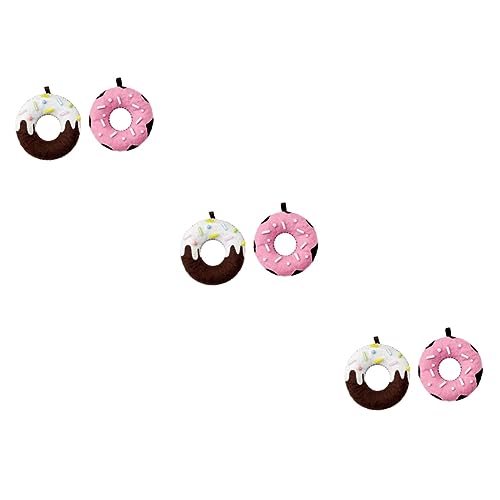 HEMOTON 6 STK Cartoon-Donut-Anhänger DIY handgemachtes Spielzeug handgemachtes Cartoon-Spielzeug DIY-Cartoon-handgemachte Spielzeuge von HEMOTON