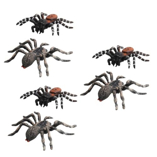 HEMOTON 6 STK Tiere Modellfigur Spinne Miniatur Lernspielzeug für Kinder sankastenspielsachen Kinder mitgebsel Kindergeburtstag Halloween-Dekorationen lebendige Spinne simuliertes Insekt von HEMOTON