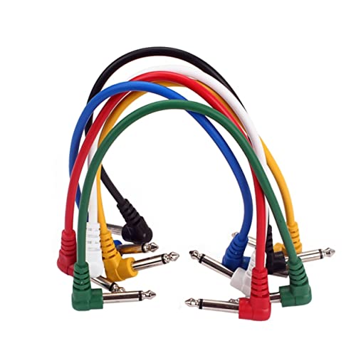 HEMOTON 6 Stk Gitarren-patchkabel Gitarrenpedalkabel E-gitarren-verstärkerkabel Effektpedalkabel Lautsprecher Verstärker Pedal-patchkabel Verstärker Für E-gitarre Basskabel von HEMOTON