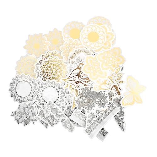 HEMOTON 60 Teiliges Pocket Sticker Pack Aufkleber Für Hochzeit Scrapbook Blumenaufkleber Scrapbooking Wasserfeste Aufkleber Fotoalbum Scrapbook Autoaufkleber Reiseaufkleber von HEMOTON