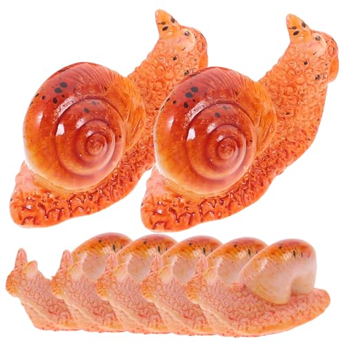 HEMOTON 7St Simulierte kleine Schneckenblume schneckenförmige Verzierungen Miniatur-Szenendekorationen bürodekoration Cute Decoration Mikrolandschaftsschnecke Mini-Schnecke-Ornamente Harz von HEMOTON