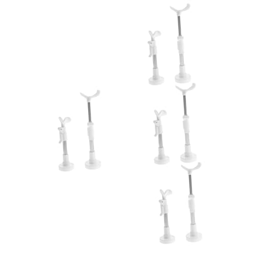 HEMOTON 8 STK Puppenständer Figure Stand puppenzubehör Desktop-Puppe Steht höhenverstellbarer Puppenhalter Höhenverstellbarer Actionfigurenständer Aktionsfigurenständer Kunststoff Weiß von HEMOTON