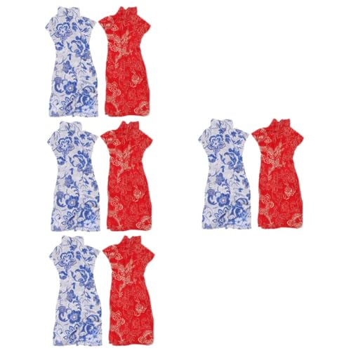 HEMOTON 8 STK Zubehör für Cheongsam-Puppen Mädchen Spielzeug Puppenkleidung Schaufensterpuppen Puppen Kleidung doll Accessories zartes Puppenkleid zarte Puppe Cheongsam Stoff von HEMOTON