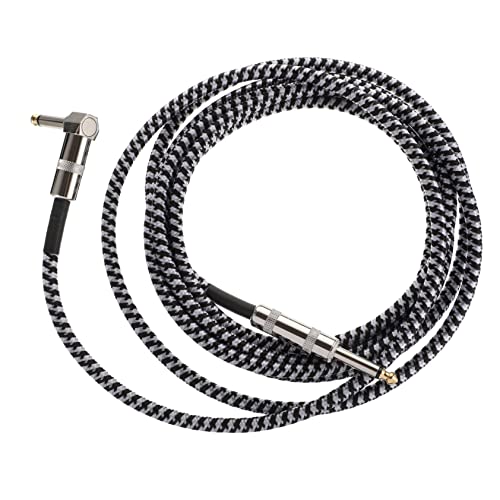 HEMOTON Audiokabel Für E-gitarre Patchkabel Gitarre Kabel Für Bassverstärker Mikrofonkabel Professionelles Gitarrenkabel Elektrische Instrumentenkabel Black Farbe Weiches Gewebe von HEMOTON