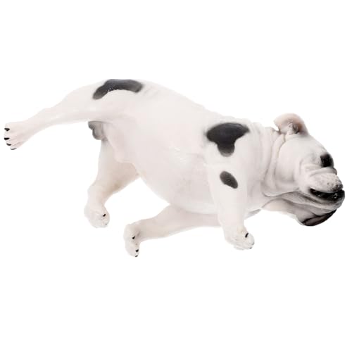 HEMOTON Bulldog-Modell welpen-Figur-Statue Miniatur-Tierornament Dekoration Modelle Wohnkultur Welpenmodell Haustier Hund Französische Bulldogge Kleiner Hund Puppe Kind Spielzeug Plastik von HEMOTON